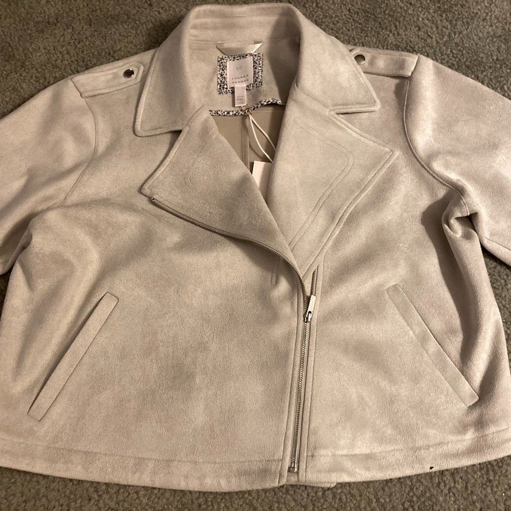 Women's suede moto jacket XLP